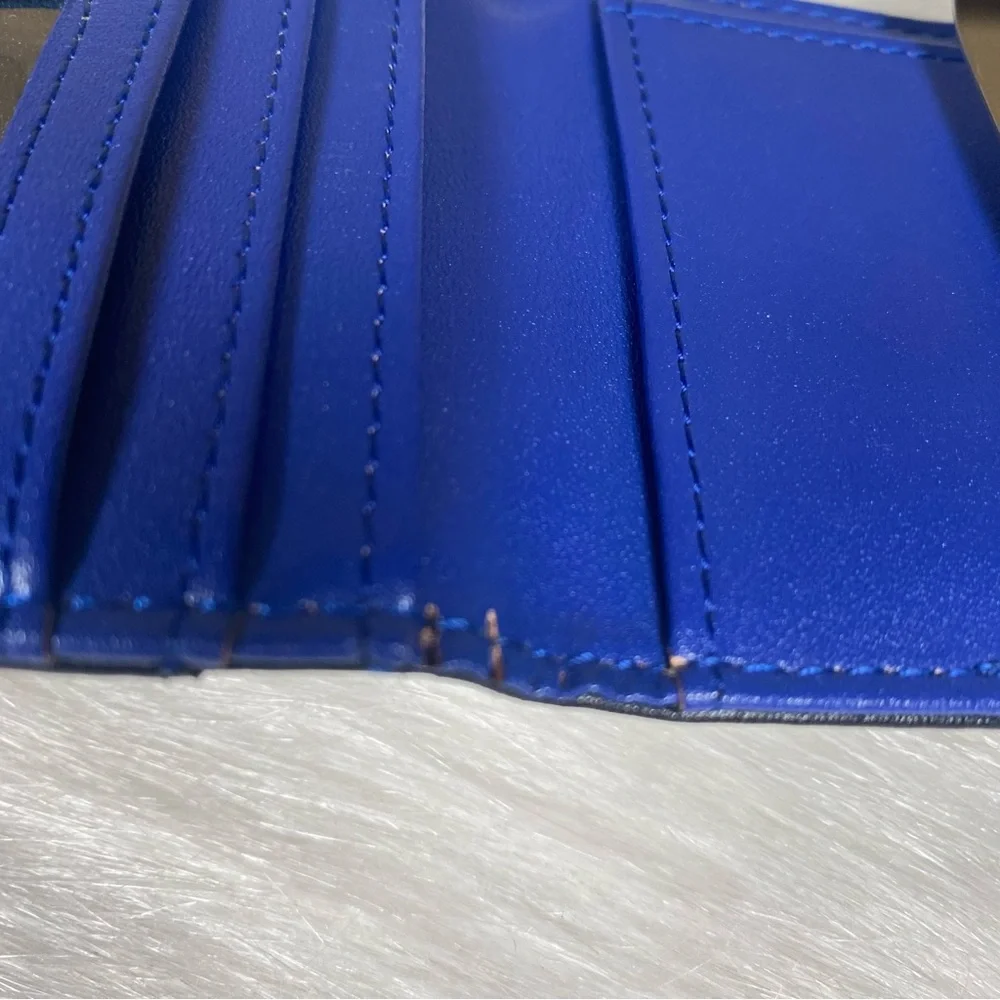 Mens Travando Slim Wallet with Money Clip Black And Blue